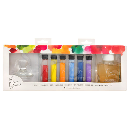 American crafts • paper fashion verf powdered pigment set 9pcs