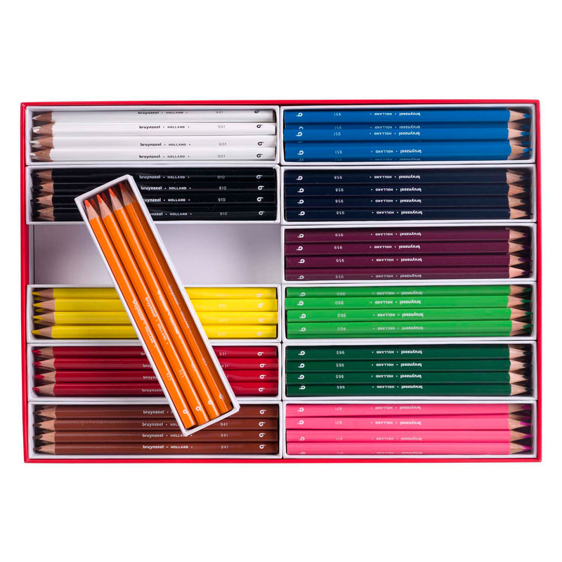 Load image into Gallery viewer, Bruynzeel triple kleurpotlodenset, 12x12 kleuren
