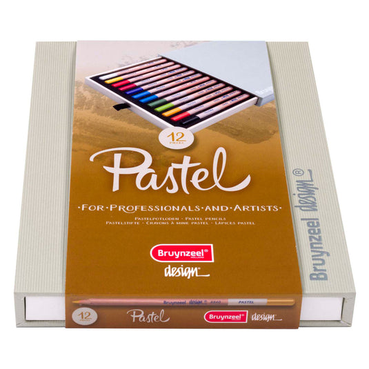Bruynzeel design pastelpotlood box, 12 kleuren