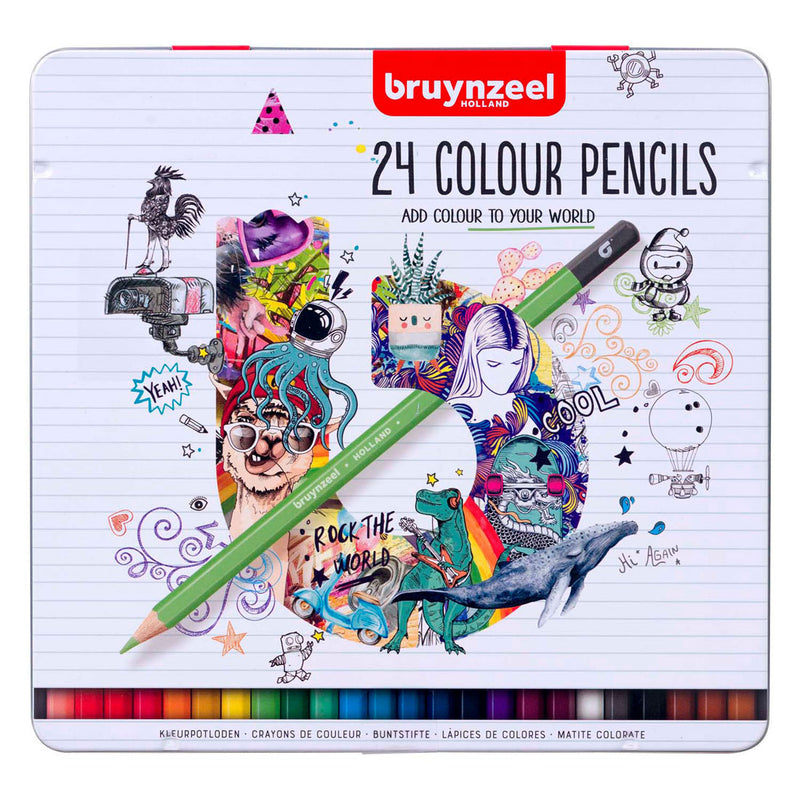 Load image into Gallery viewer, Bruynzeel kleurpotloden blik, 24 kleuren
