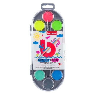 Bruynzeel waterverfset kids metallic en neon