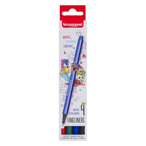 Bruynzeel fineliner set 4 kleuren