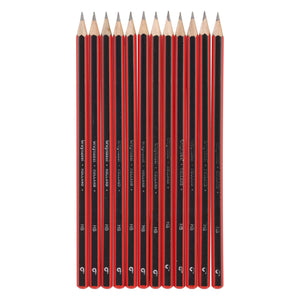Bruynzeel hb grafietpotlood zwart rood
