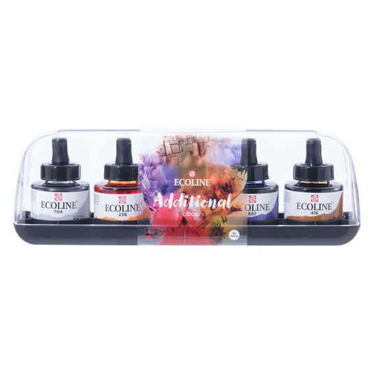 Bruynzeel ecoline vloeibare waterverf set additioneel, 5x30ml