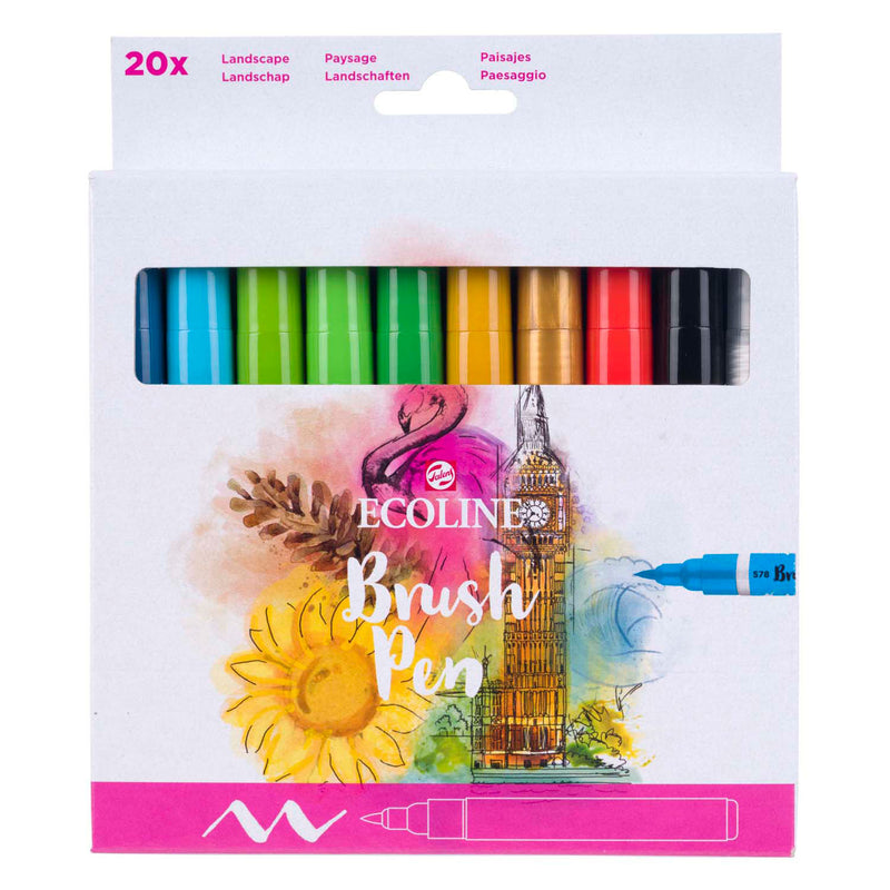 Load image into Gallery viewer, Ecoline brush pen set landschappen, 20 kleuren
