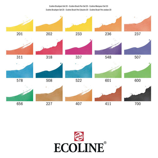 Ecoline brush pen set landschappen | 20 colours