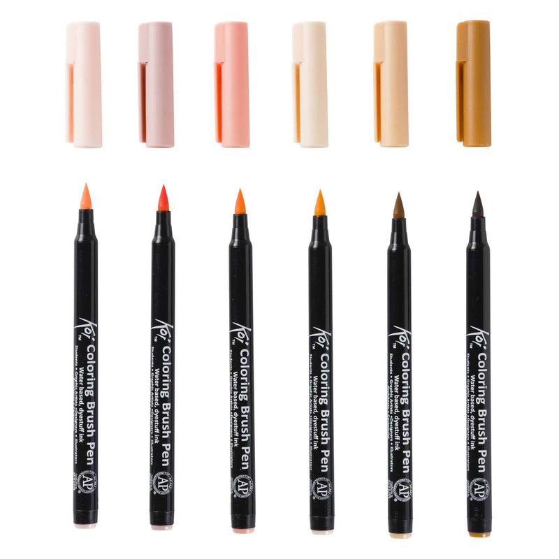Load image into Gallery viewer, Sakura unieke manga-coll. van 6 koi colouring penseel pens
