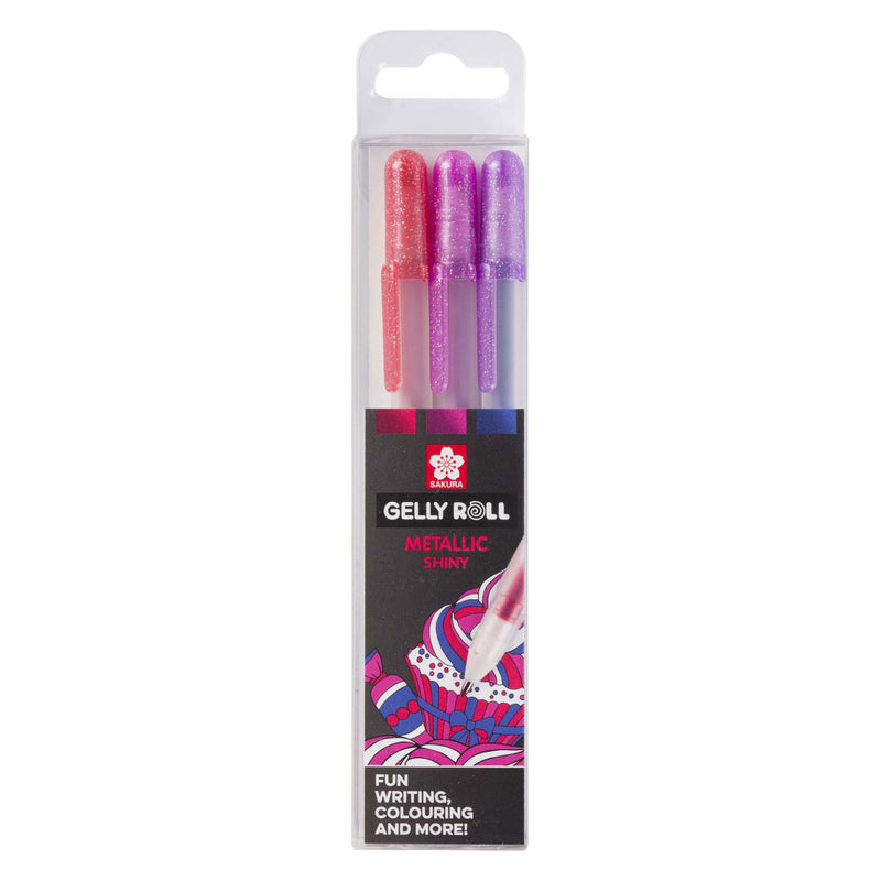 Afbeelding laden in galerijviewer, Sakura gelly roll metallic set 3 gelpennen sweets
