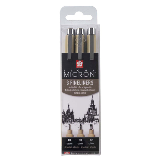 Sakura • pigma micron set fineliners 08, 10 12