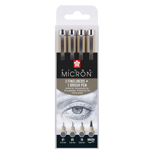 Sakura • pigma micron fineliner set koelgrijs 4pcs