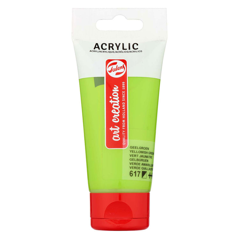 Load image into Gallery viewer, Talens art creation acrylverf tube 75ml geelgroen 617
