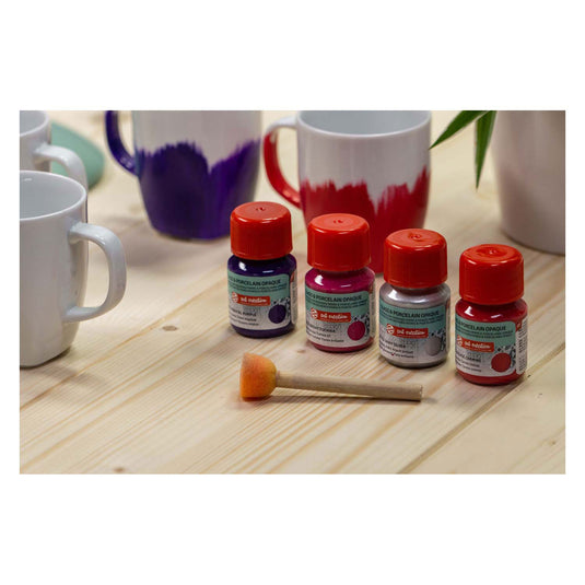 Talens art creation talens art creat.glas porselein dekkend set 4 x 30 ml roze zilver