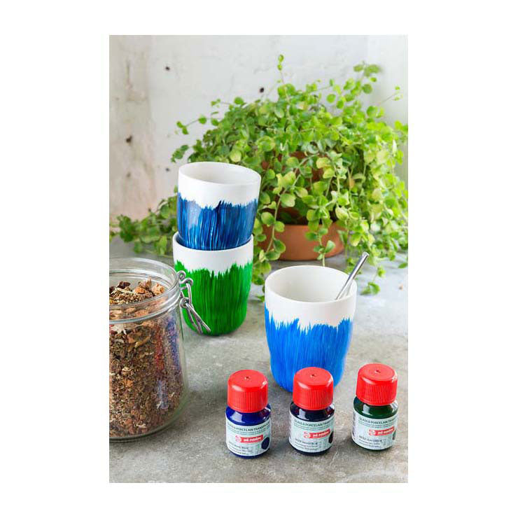 Afbeelding laden in galerijviewer, Talens art creation glas porselein transparant set 4 x 30 ml blauw
