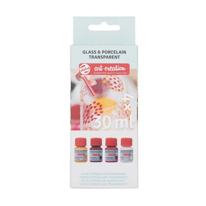 Chargez l'image dans la visionneuse de la galerie, Talens art creation glas porseleintransp. 4x30ml rozefrost
