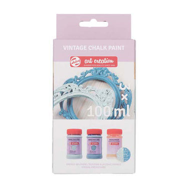 Talens art creation vintage set 2 blauwen en craquel