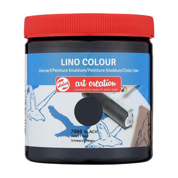 Load image into Gallery viewer, Talens art creation lino verf pot 250ml zwart 7000
