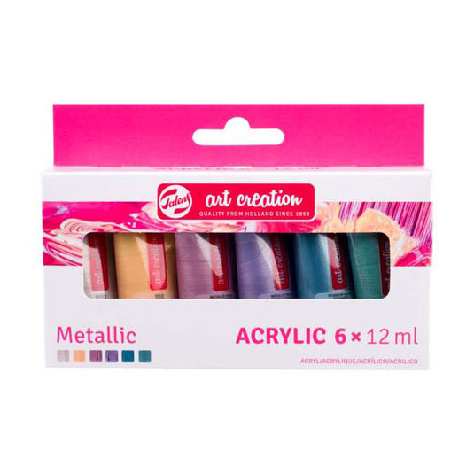 Talens art creation acrylverf set metallic | 6 x 12 ml