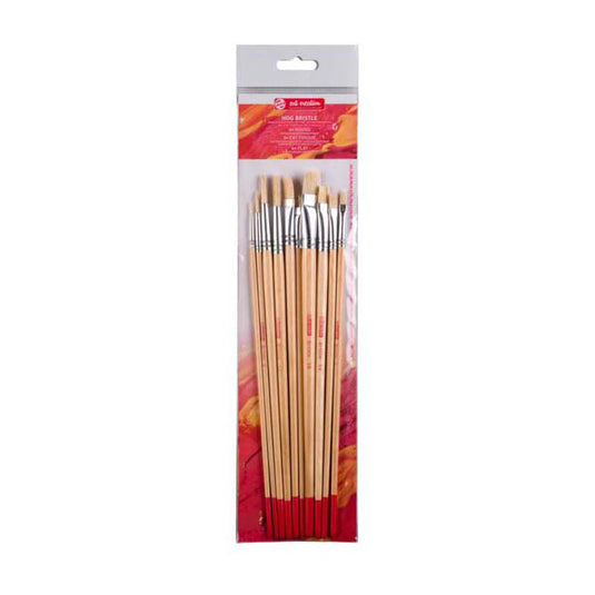 Talens art creation olie acrylpenselenset v 10 - varkenshaar