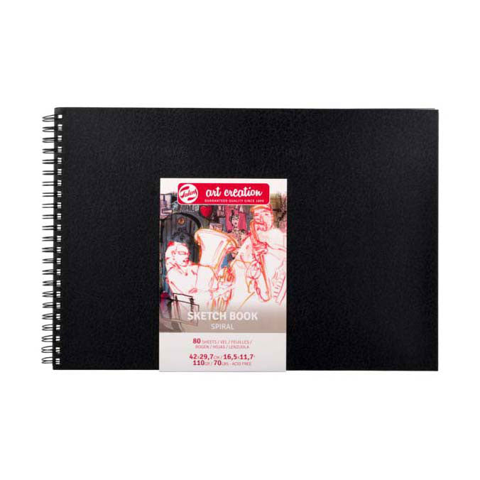 Afbeelding laden in galerijviewer, Talens art creation schetsboek spiraal 29.7x42cm 110g 80v
