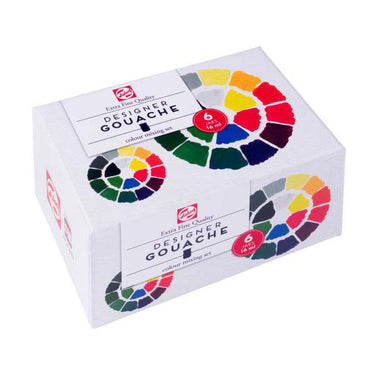 Talens gouache extra fijn primaire set, 6x16ml flacons
