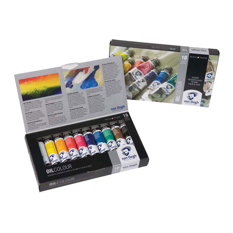 Load image into Gallery viewer, Bruynzeel van gogh olieverf basisset met 10 kleuren in tubes van 20ml
