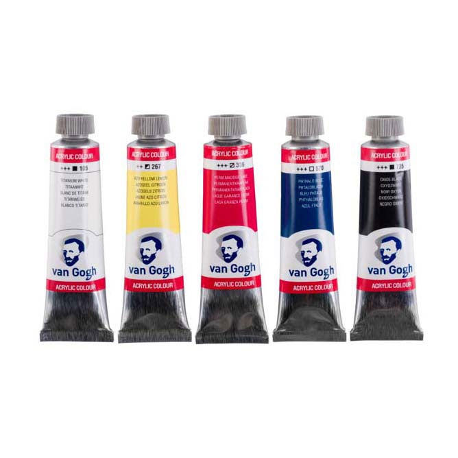Load image into Gallery viewer, Bruynzeel van gogh acrylverf primaire mengset, 5x40ml
