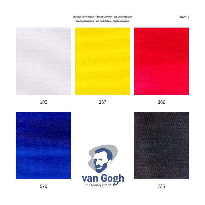 Chargez l'image dans la visionneuse de la galerie, Bruynzeel van gogh acrylverf primaire mengset | 5 x 40 ml
