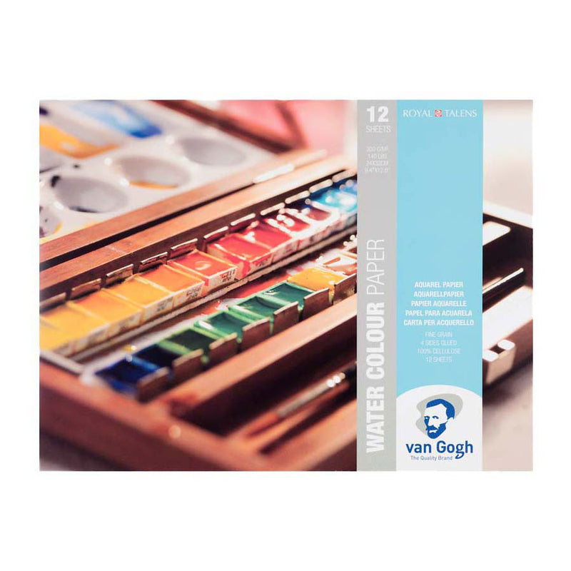 Load image into Gallery viewer, Bruynzeel van gogh blok met aquarelverfpapier 12v 300g formaat 24x32mm
