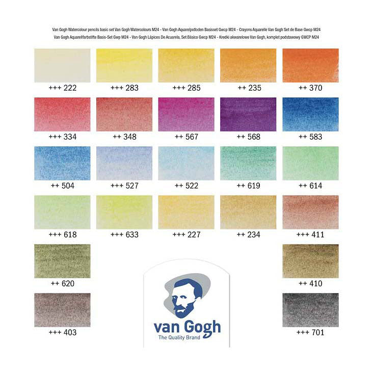 Load image into Gallery viewer, Bruynzeel van gogh basisset aquarelpotloden met 24 kleuren
