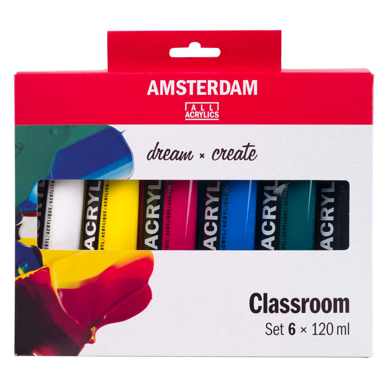 Afbeelding laden in galerijviewer, Amsterdam standard series acrylverf educatie set | 6 x 120 ml
