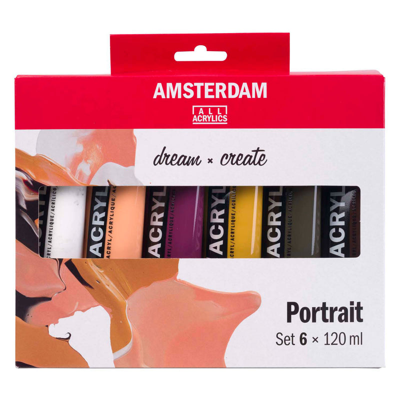 Afbeelding laden in galerijviewer, Amsterdam standard series acrylverf portret set | 6 x 120 ml
