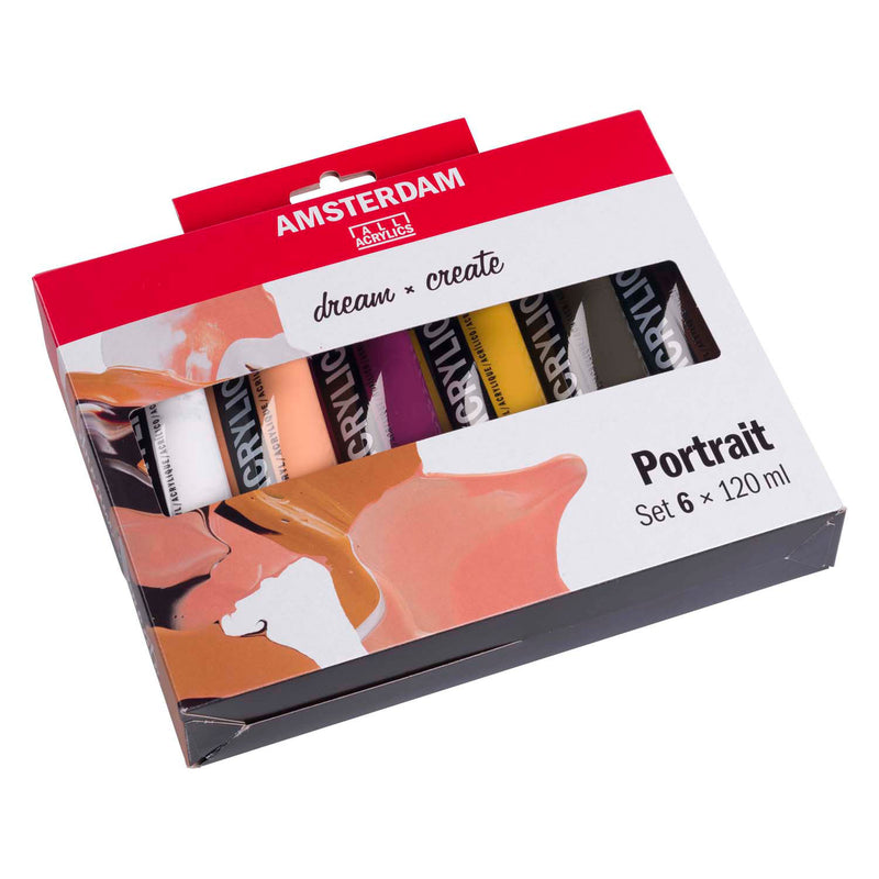 Afbeelding laden in galerijviewer, Amsterdam standard series acrylverf portret set | 6 x 120 ml
