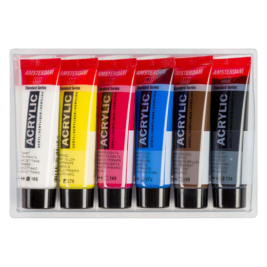 Bruynzeel amsterdam standard series acrylverf primaire set 20ml, 6dlg.