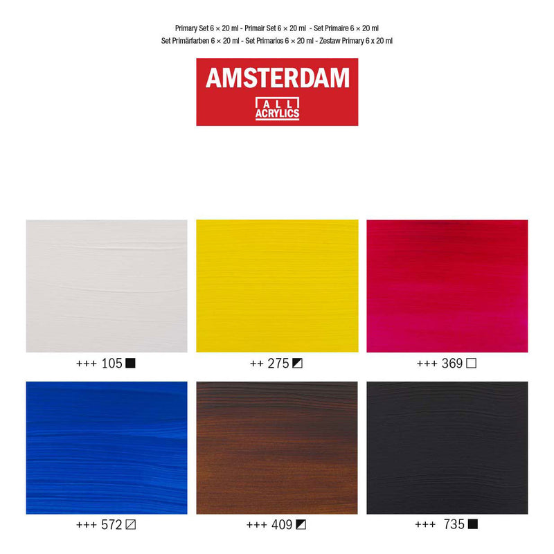 Load image into Gallery viewer, Bruynzeel amsterdam standard series acrylverf primaire set 20ml, 6dlg.
