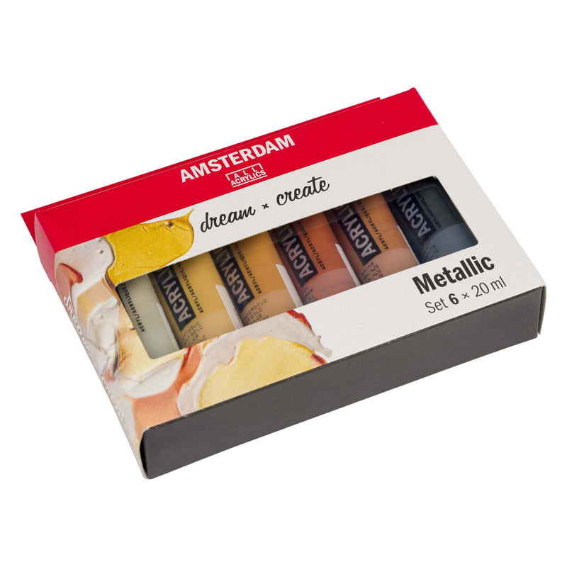 Afbeelding laden in galerijviewer, Amsterdam standard series acrylverf metallic set | 6 × 20 ml
