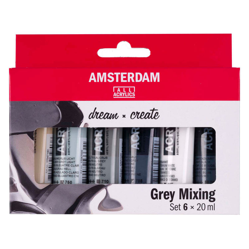 Load image into Gallery viewer, Bruynzeel amsterdam standard series acrylverf grijstinten set 20ml, 6dlg.
