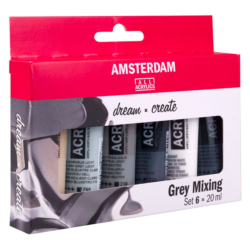 Load image into Gallery viewer, Amsterdam standard series acrylverf grijstinten set 20ml, 6dlg.
