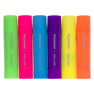 Bruynzeel plakkaatverf sticks set neon | 6 kleuren