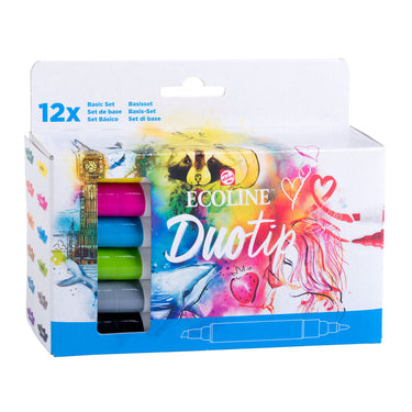 Talens ecoline duotip markers basisset, 12dlg.
