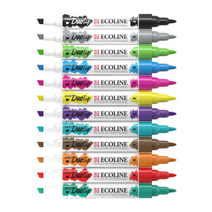Talens ecoline duotip markers basisset, 12dlg.