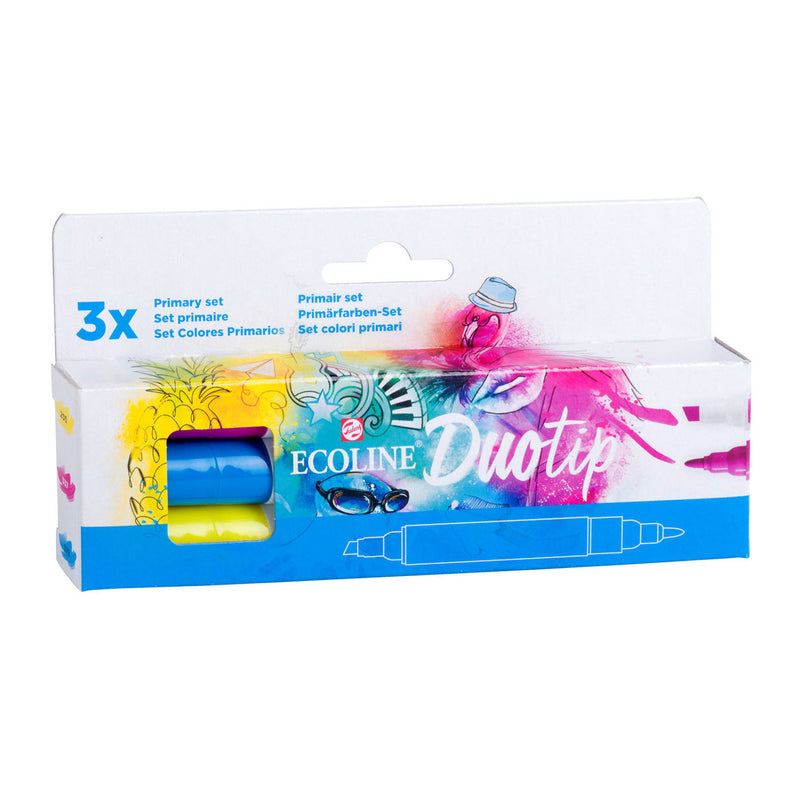 Load image into Gallery viewer, Talens ecoline duotip markers primaire set, 3dlg.
