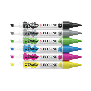 Talens ecoline duotip markers basisset, 6dlg.