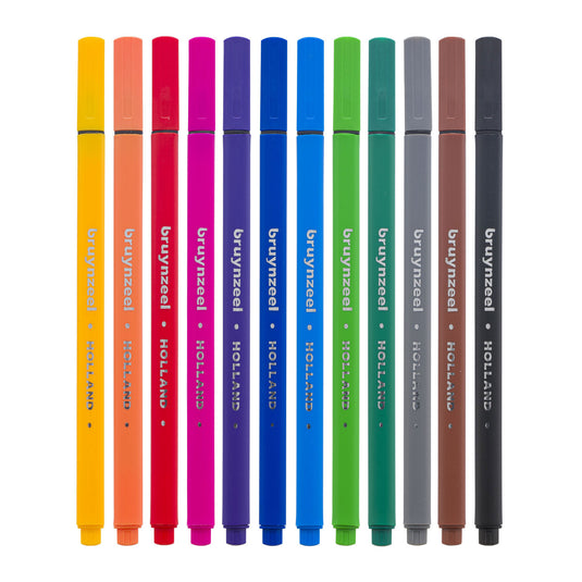 Bruynzeel fineliners, 12st.