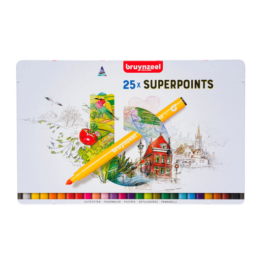 Bruynzeel viltstiften superpunt, 25st.