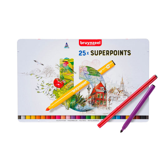 Bruynzeel viltstiften superpunt, 25st.