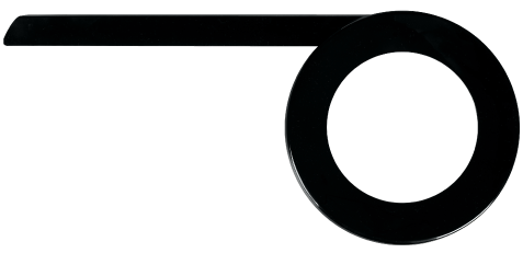 Herrmans kettingscherm slyde 38t icnl. tail piece - mat zwart