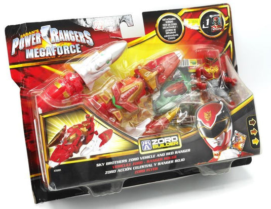 Hasbro power rangers sky brothers zord vehicle met red ranger