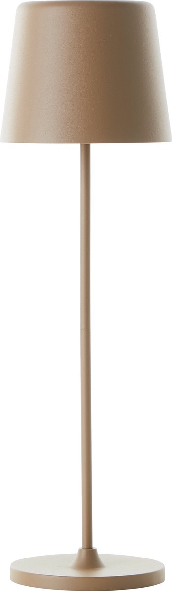 Brilliant kaami - oplaadbare tafellamp - buiten - led 2w 3000k - 3 stepdim - ip44 - cappuccino
