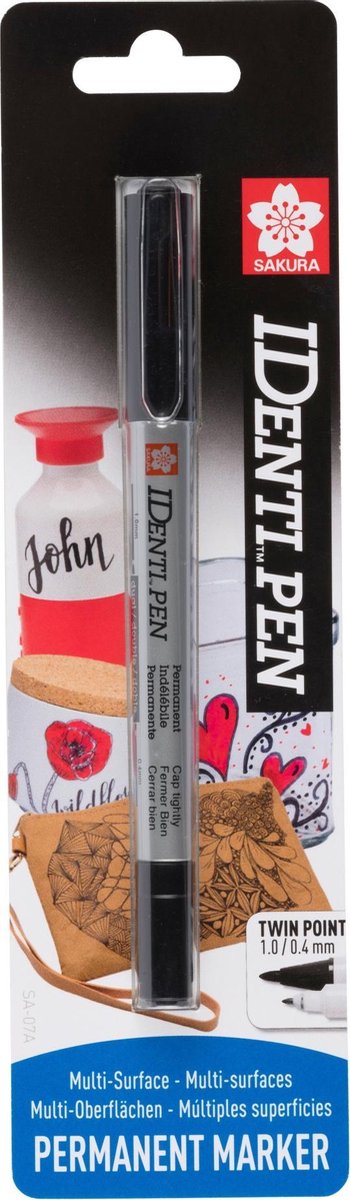 Sakura identi pen blisterkaart zwart 1 stuk