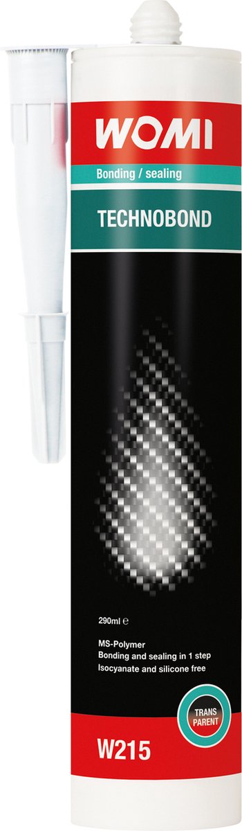 Womi technobond elastische montagelijm transparant – 290 ml – flexibel sterk – transparante afwerking – weerbestendig